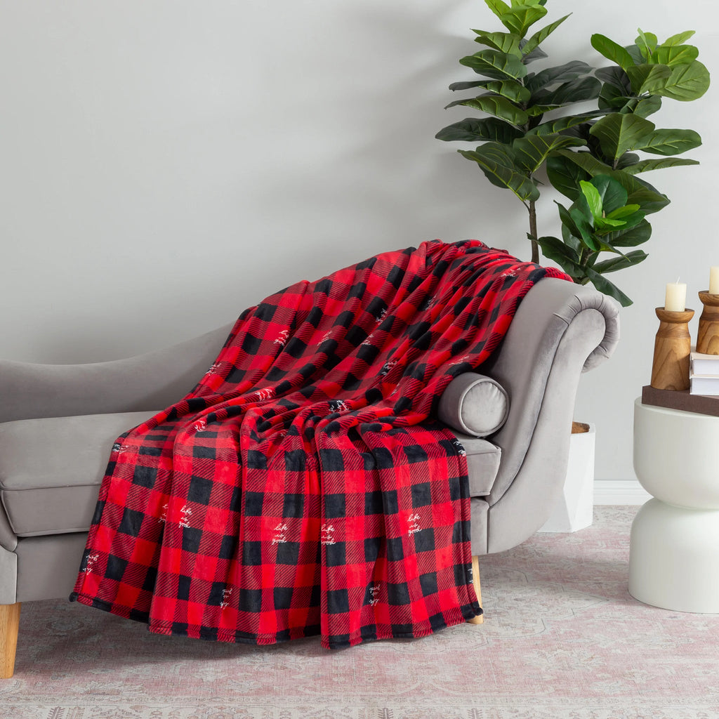 Buffalo Check Plush Throw Blanket