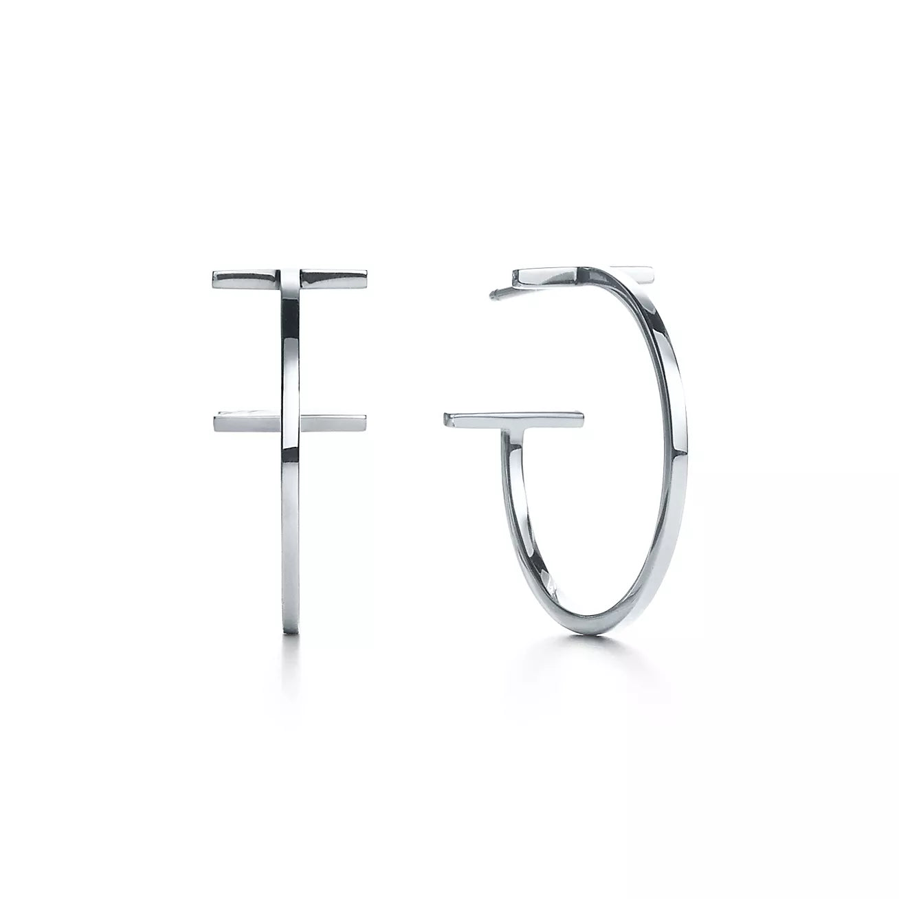 18K Tiffany Hoop Earrings
