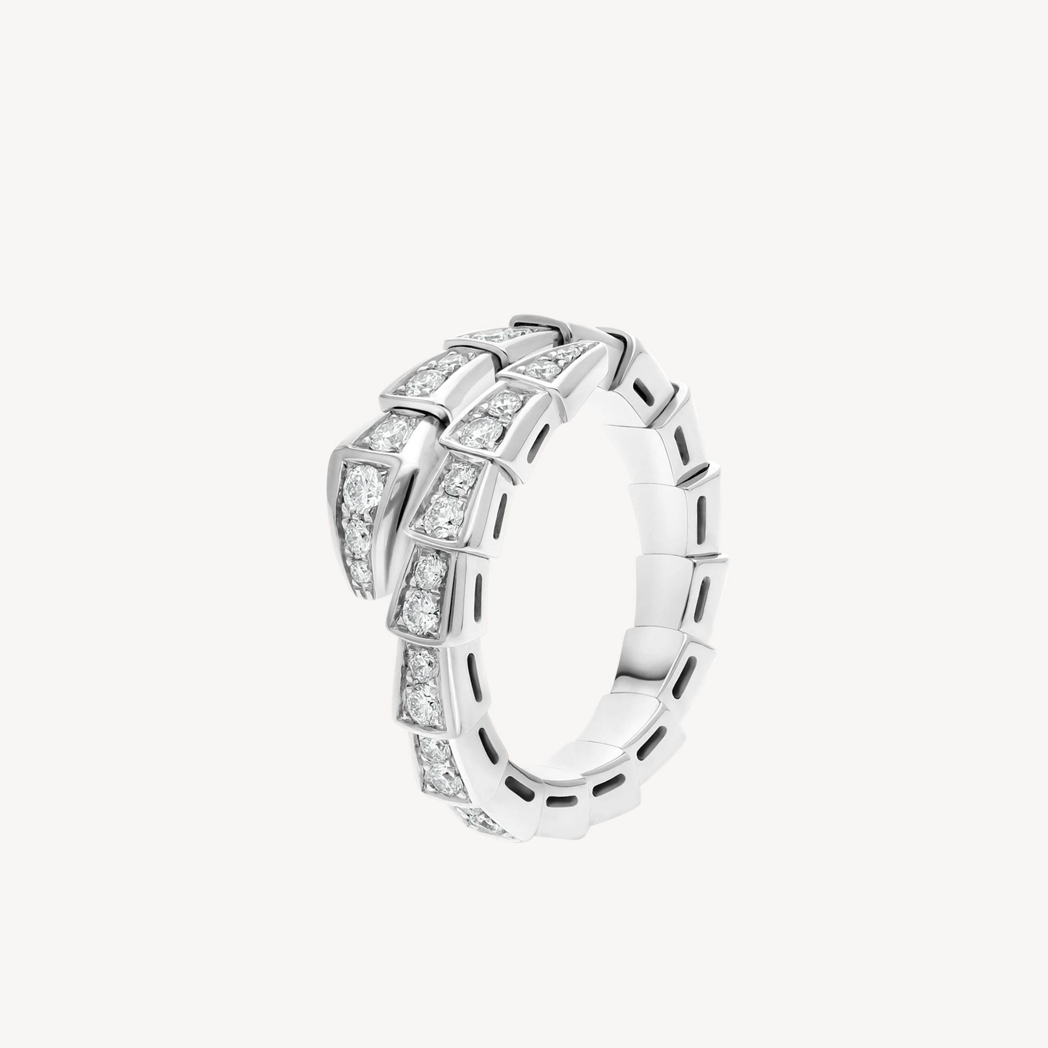 18K BVLGARI Serpenti Viper Pave Diamond Ring