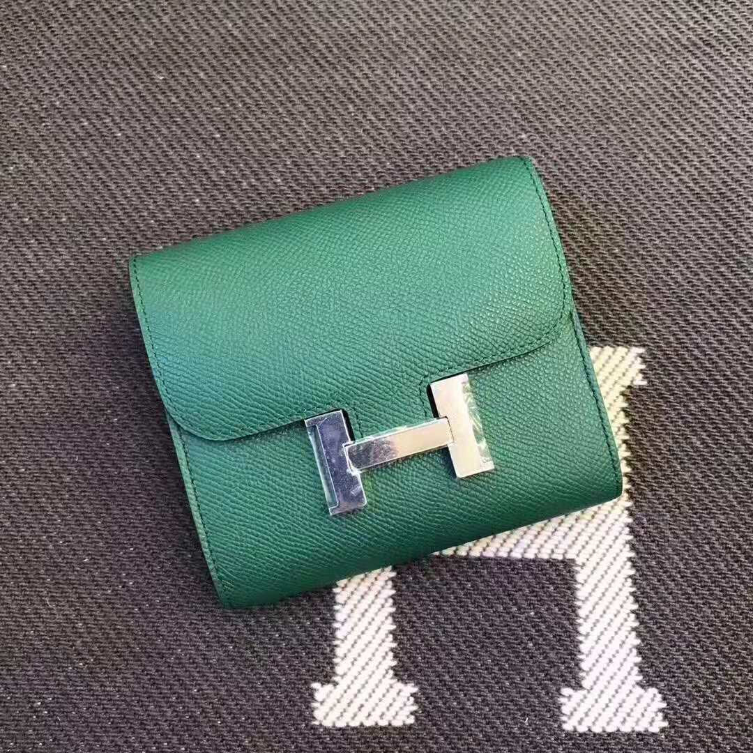 HERMES Constance 13 Dark Green Epsom Shw