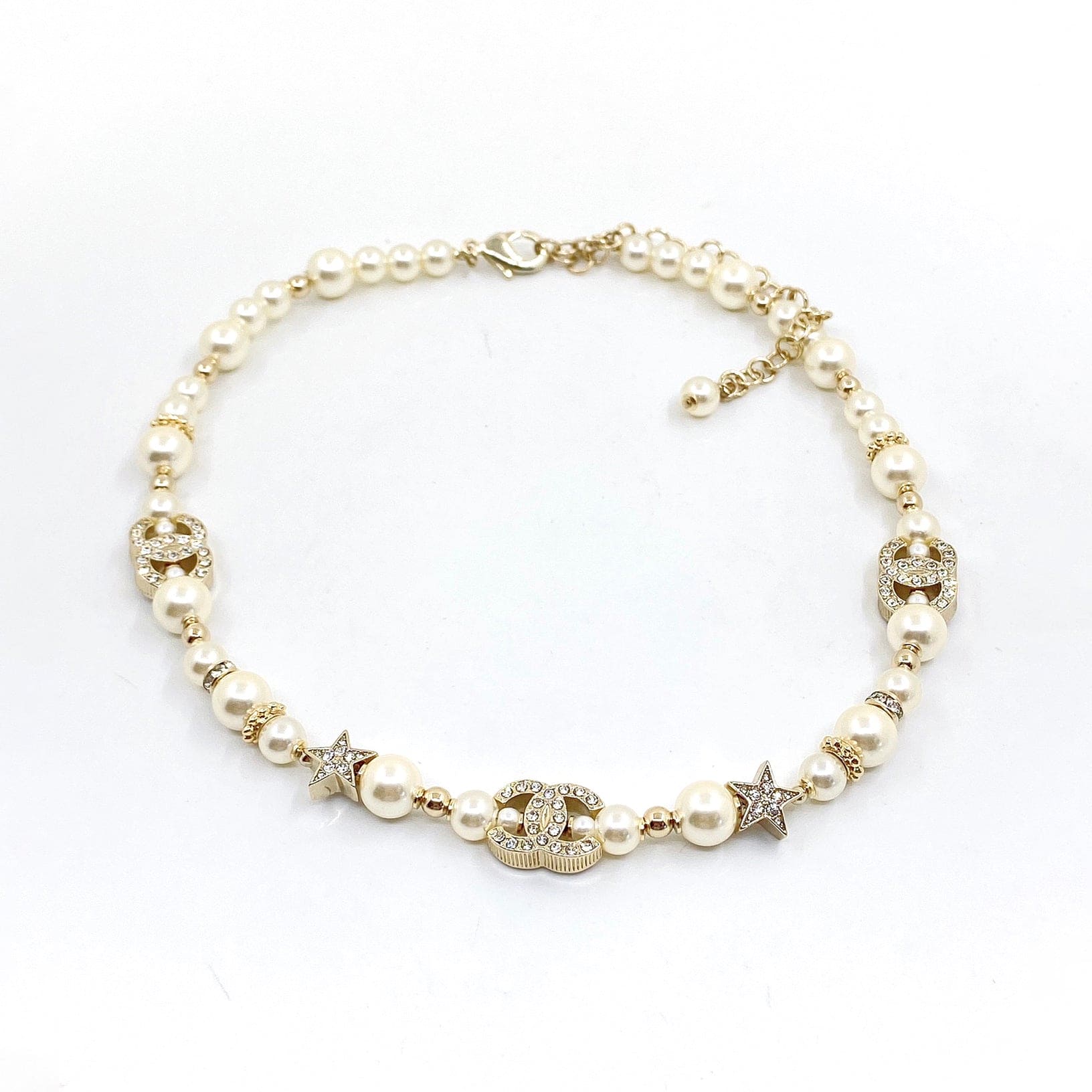 18K  Chanel Pearl Diamonds Necklace