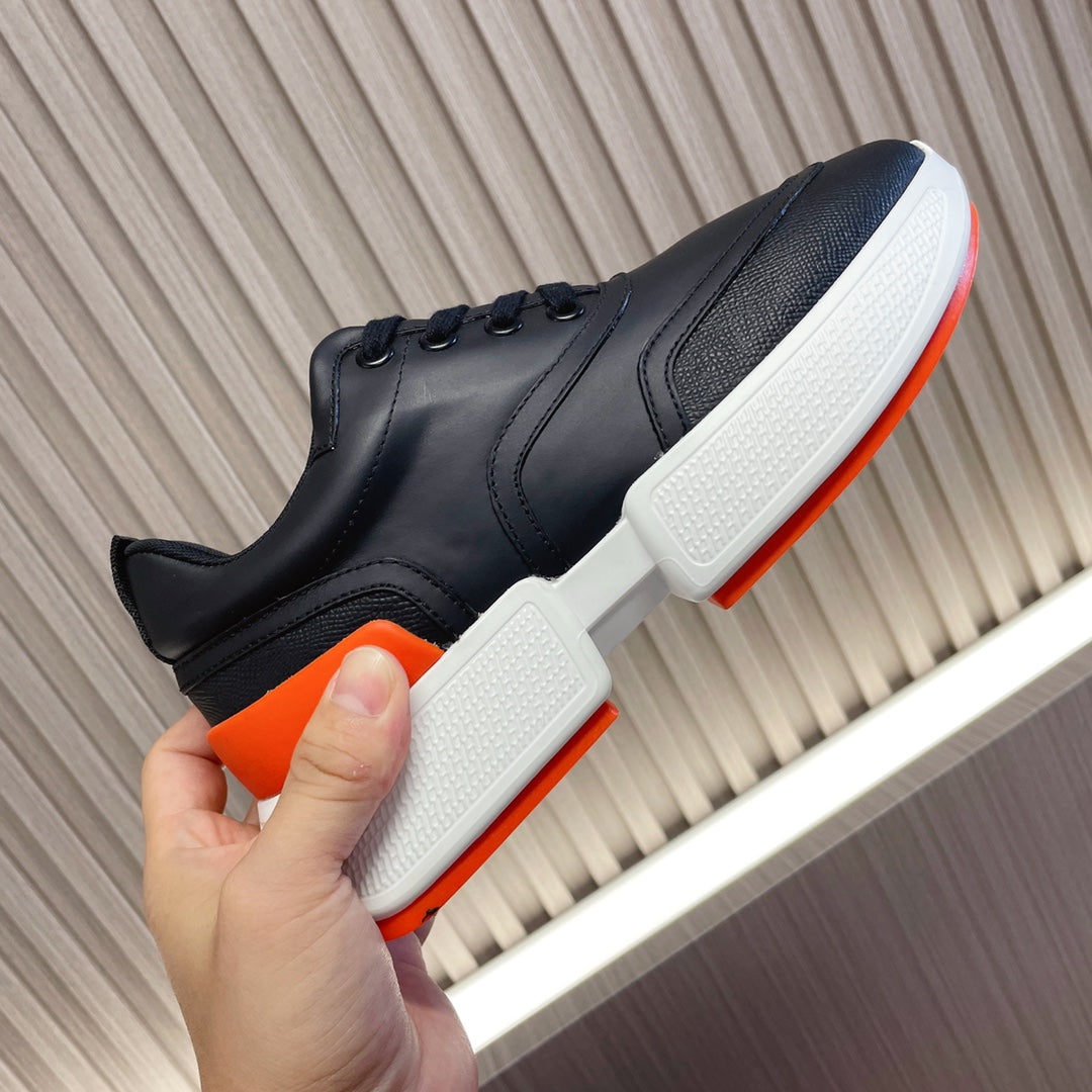 HERMES GIGA SNEAKER GLOSSY BLACK CALFSKIN