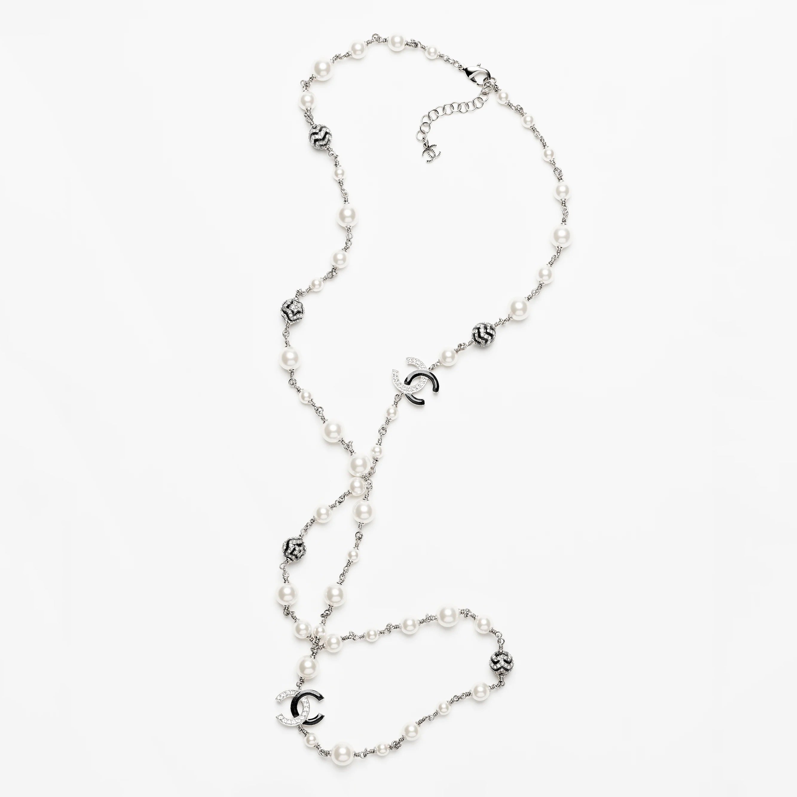 18K  Chanel Star Pearls Long Necklace