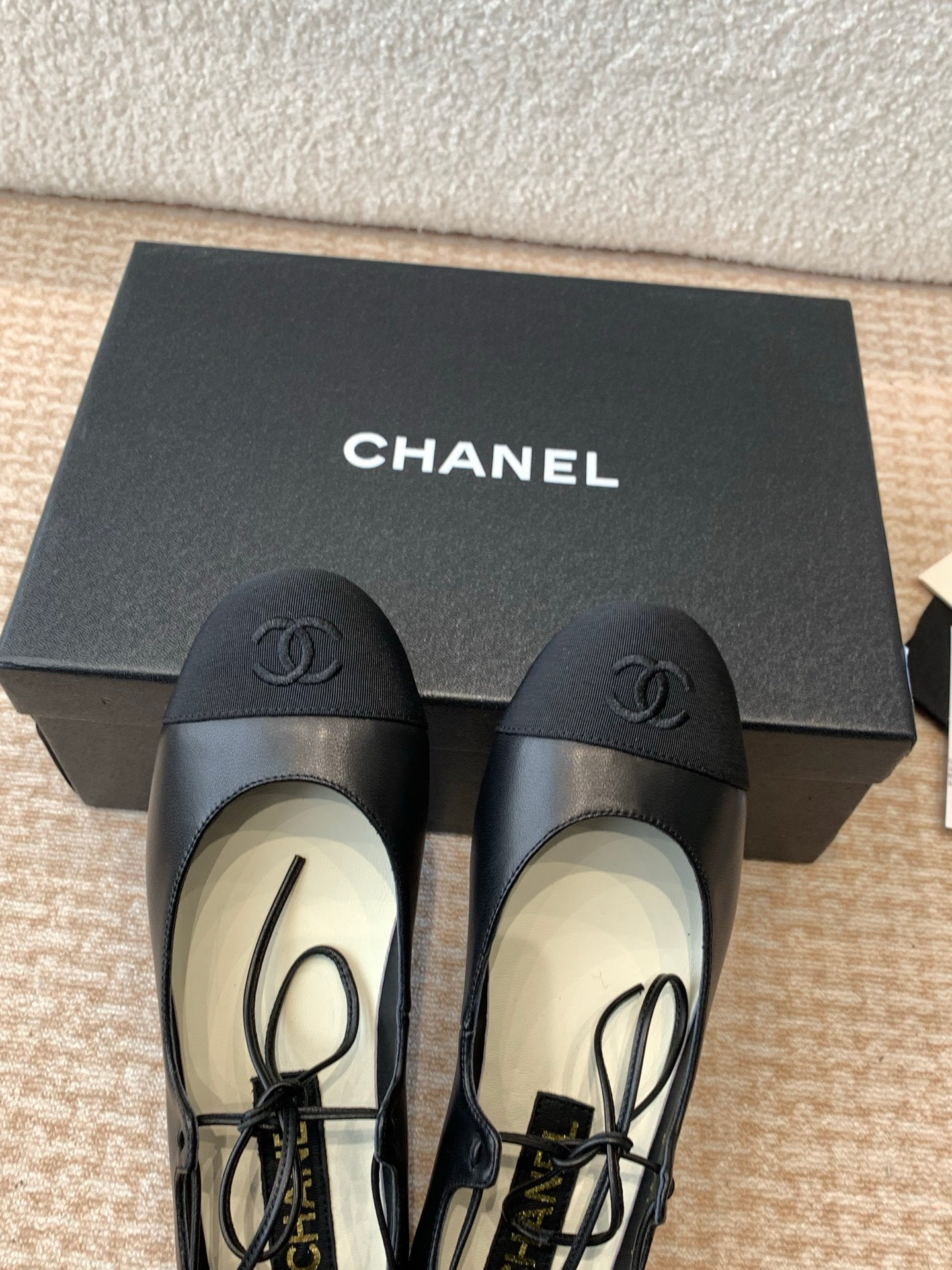 CHANEL MARY JANE BALLERINA IN BLACK LAMBSKIN