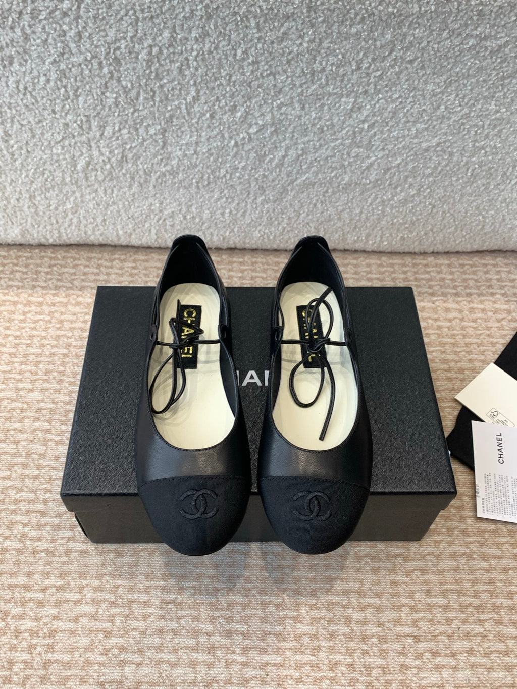 CHANEL MARY JANE BALLERINA IN BLACK LAMBSKIN