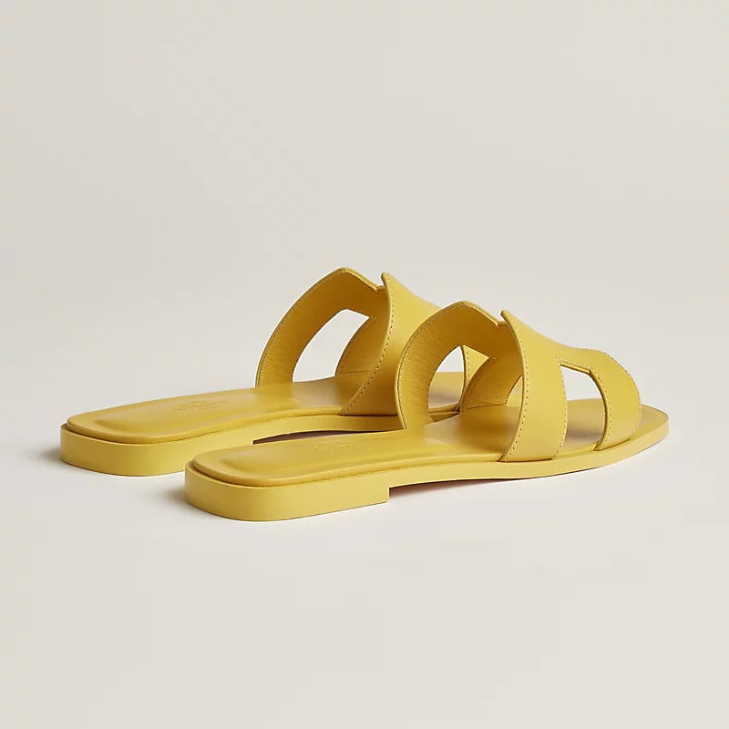 HERMES 0RAN SANDAL JAUNE IMPERIAL