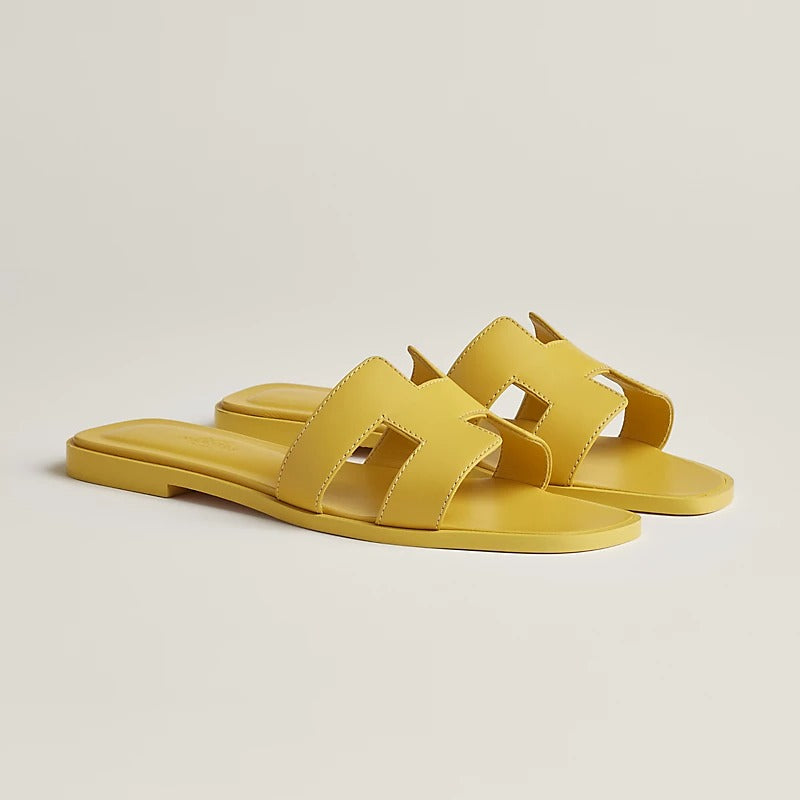 HERMES 0RAN SANDAL JAUNE IMPERIAL